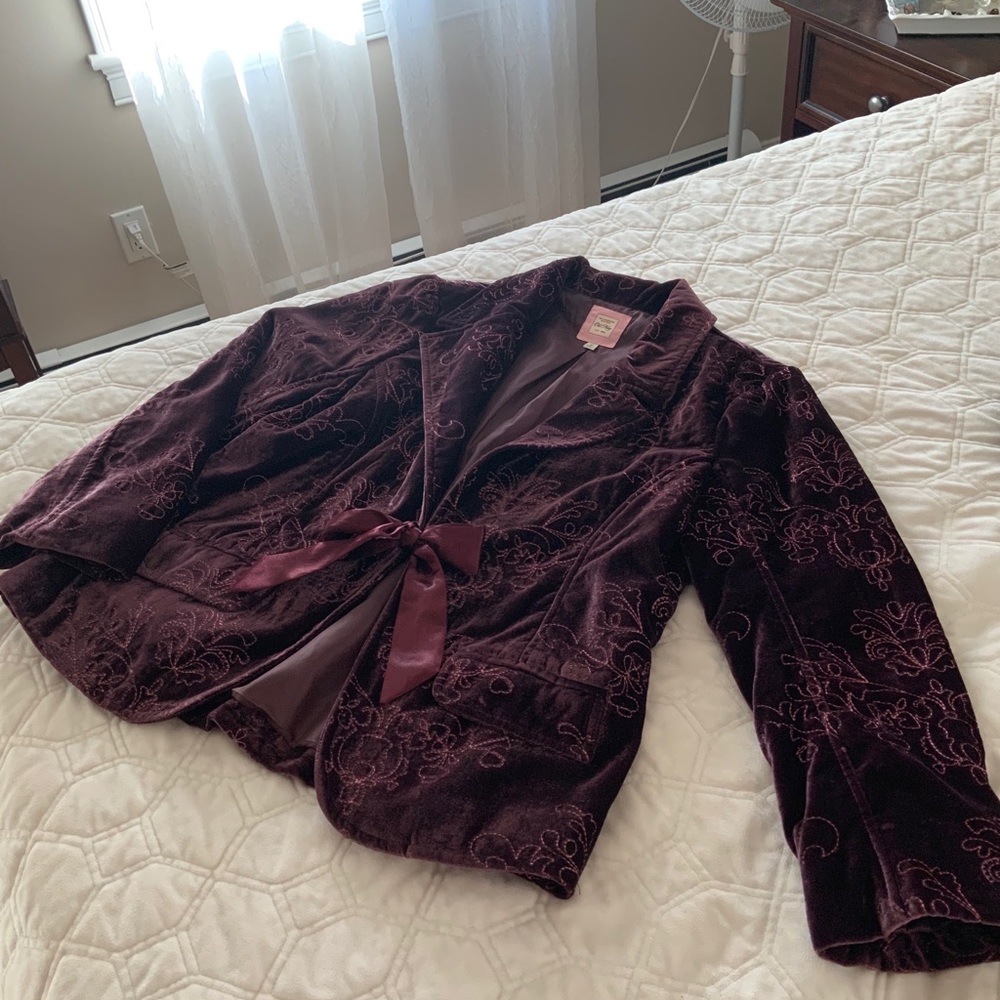 Crushed velour lined jacket